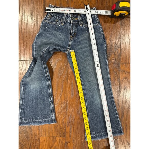 NEW Levis Strauss Signature Girls Rhinestone Jeans Size 6X Frayed Hem Denim - Picture 6 of 9